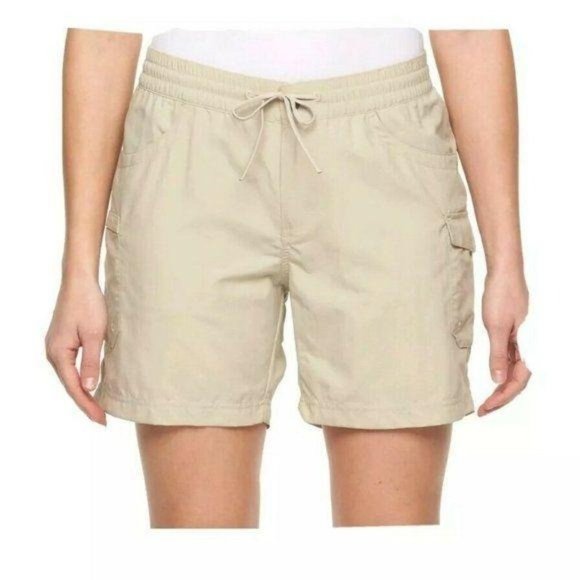 Columbia Pants - Columbia Cargo Shorts Short UPF 50 Omni Shade Size S Beige Outdoors High Rise